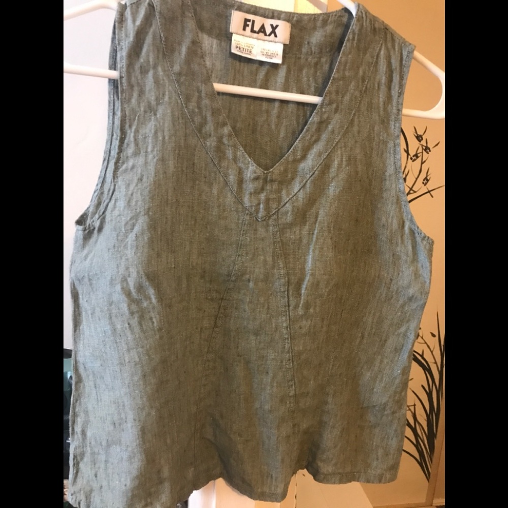 Flax linen sleeveless / tank